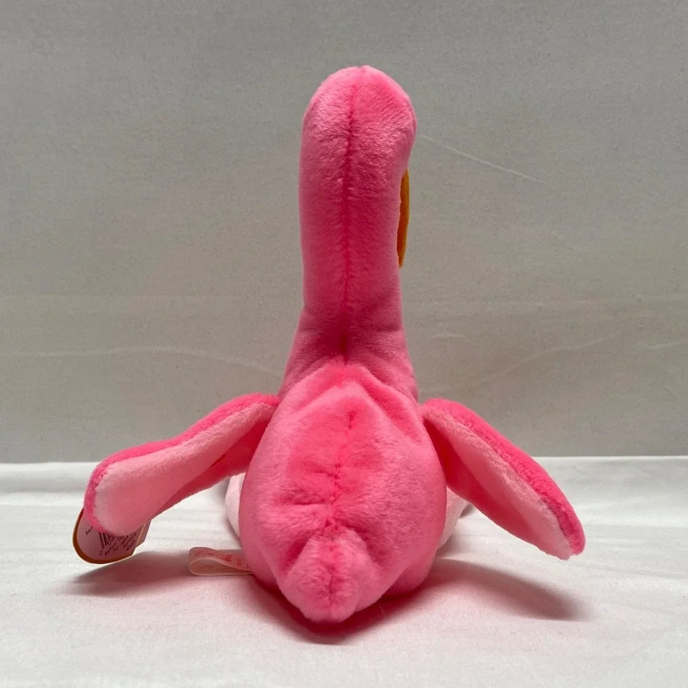 Vintage Ty Beanie Babies Pinky Flamingo Pink Bird Retired 1995 Rare See Tags MWT